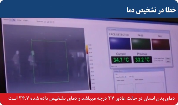 دوربین حرارتی و تشخیص تب ناشی از ابتلا به ویروس کرونا خطا در تشخیص دما